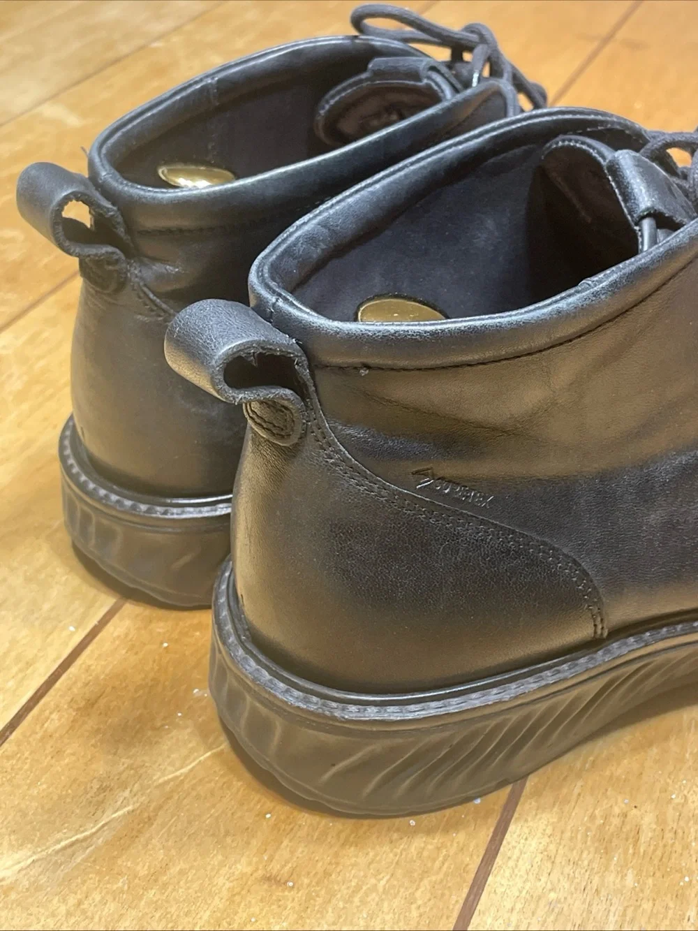 Ecco Men's St.1 Hybrid Black Leather Chukka Boots GTX GoreTex US 9-9.5 EU 43 EUC